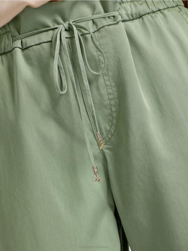pantaloni rivera „regândiți împreună”. Marc Cain verde mistic îmbrăcăminte 4826HH661
