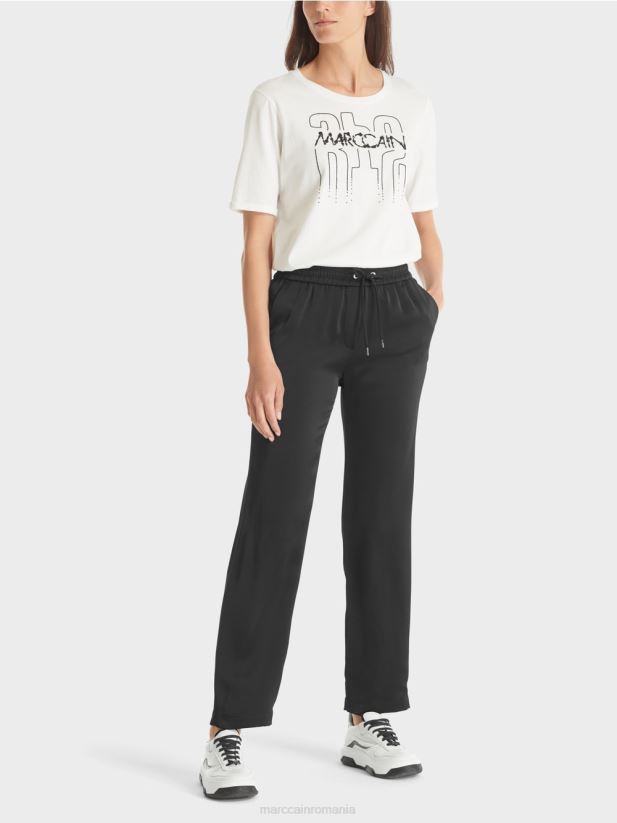 pantaloni roanne „regândiți împreună”. Marc Cain negru îmbrăcăminte 4826HH568