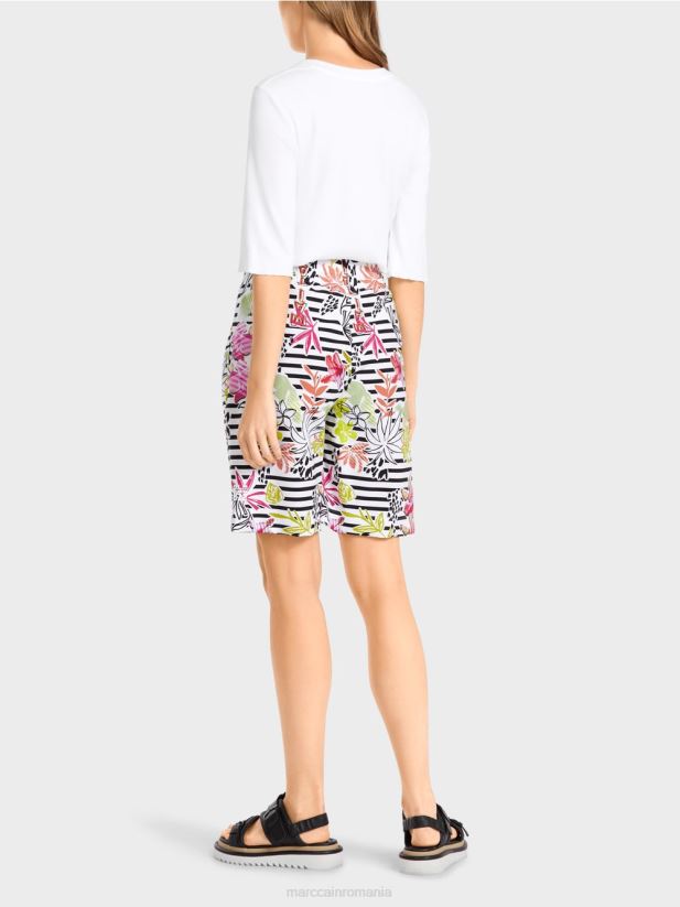 pantaloni scurți cu model floral Marc Cain var usor îmbrăcăminte 4826HH624