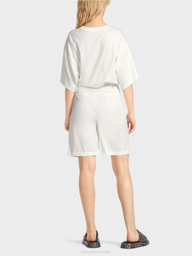 pantaloni scurți finike într-o potrivire feminină Marc Cain aproape alb îmbrăcăminte 4826HH679