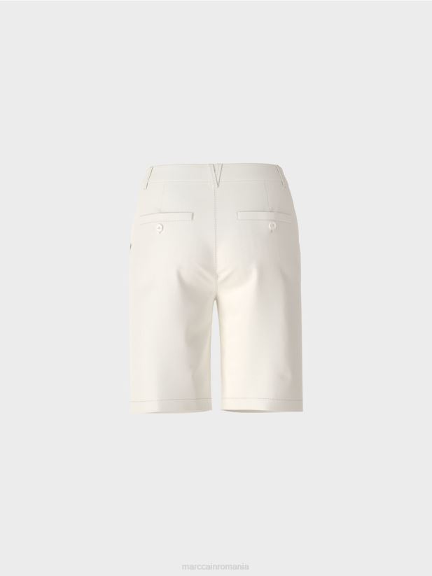 pantaloni scurți finike într-o potrivire feminină Marc Cain aproape alb îmbrăcăminte 4826HH679