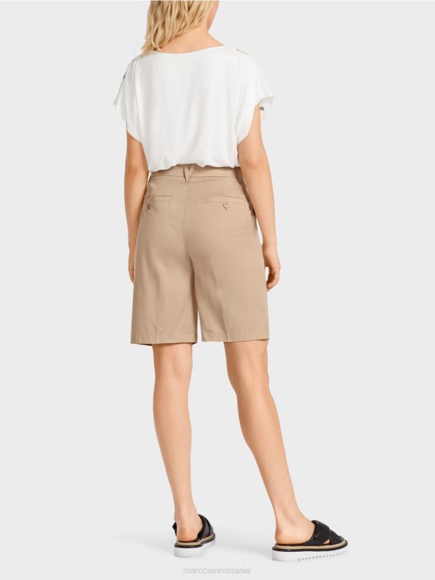 pantaloni scurți finike într-o potrivire feminină Marc Cain nisip adânc îmbrăcăminte 4826HH658