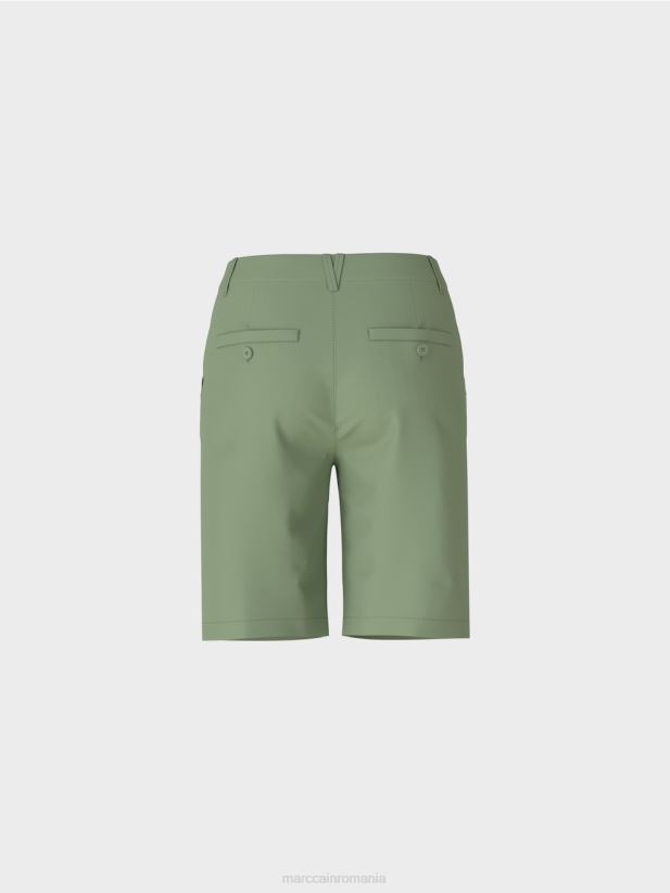 pantaloni scurți finike într-o potrivire feminină Marc Cain verde mistic îmbrăcăminte 4826HH663