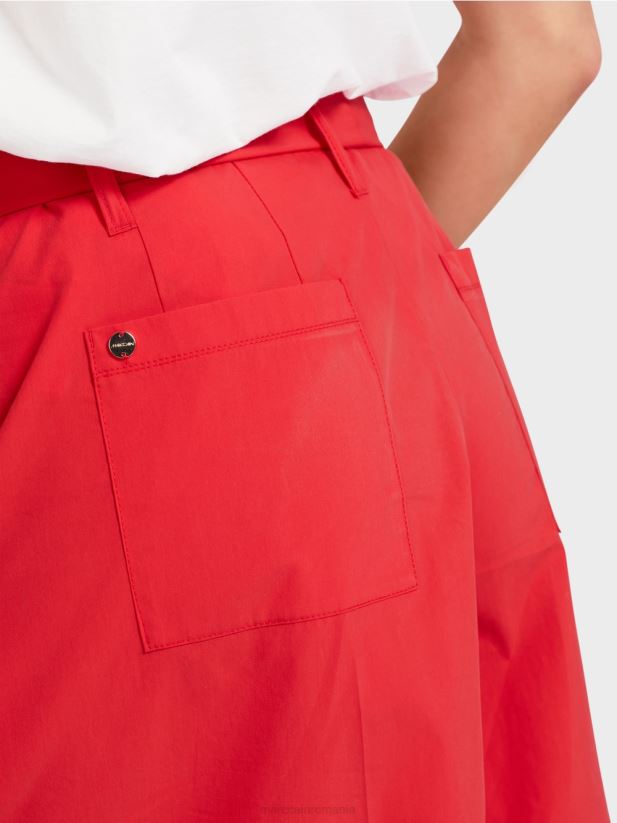 pantaloni scurți în stil paperbag Marc Cain rosu intens îmbrăcăminte 4826HH611
