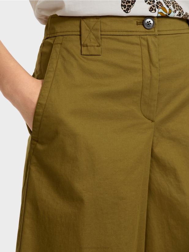 pantaloni scurți „regândiți împreună”. Marc Cain măsline galbene îmbrăcăminte 4826HH707