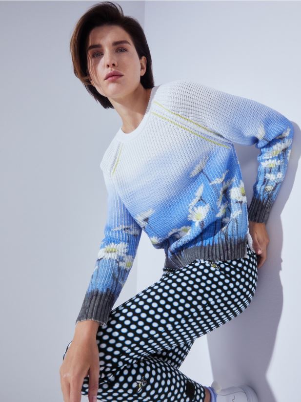 pantaloni slim cu cute presate cusute Marc Cain negru îmbrăcăminte 4826HH715