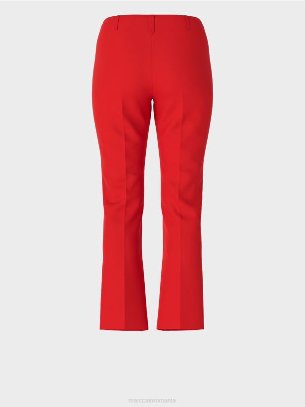 pantaloni slim din jerse frederica Marc Cain Rosu ca focul îmbrăcăminte 4826HH643