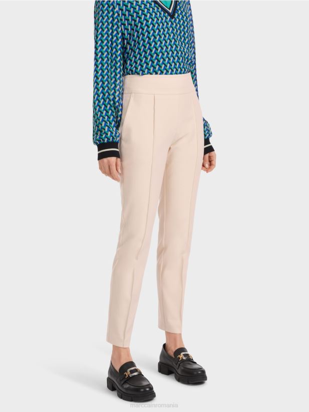 pantaloni sliven cu fermoar lateral Marc Cain floare de migdal îmbrăcăminte 4826HH522