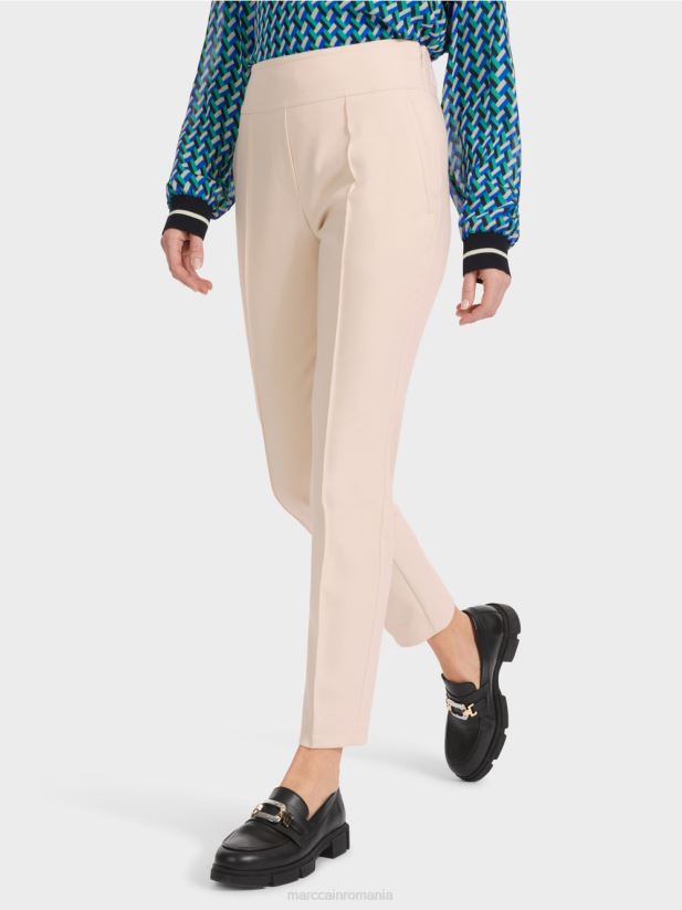 pantaloni sliven cu fermoar lateral Marc Cain floare de migdal îmbrăcăminte 4826HH522