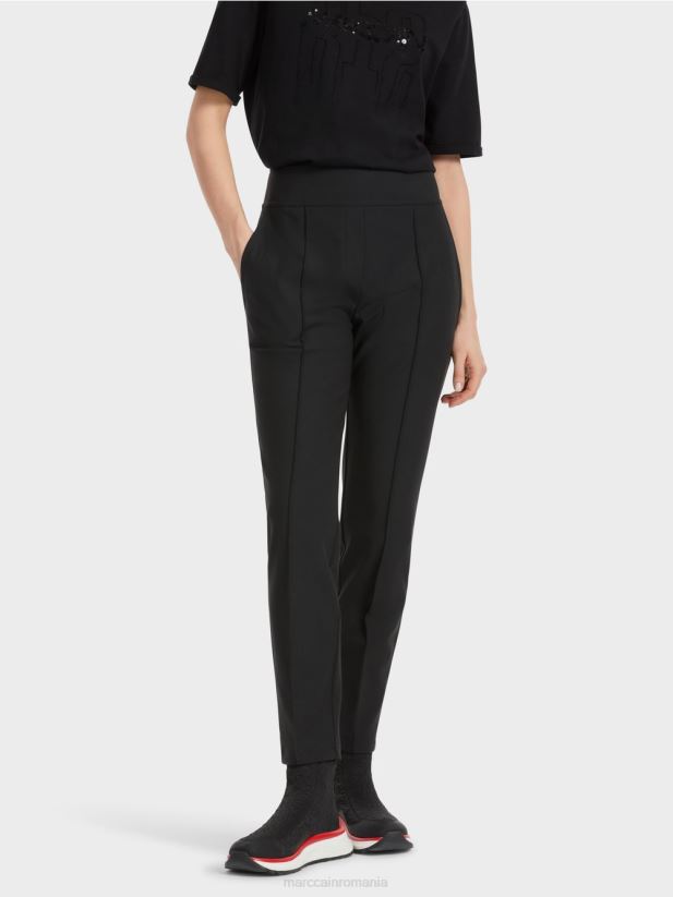 pantaloni sliven cu fermoar lateral Marc Cain negru îmbrăcăminte 4826HH540
