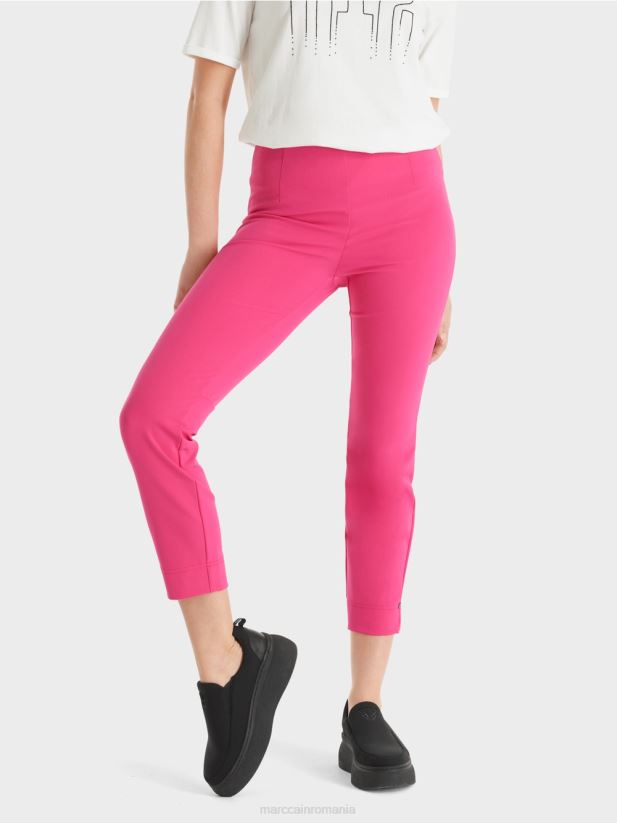 pantaloni sofia din stofa stretch Marc Cain roz pop îmbrăcăminte 4826HH570