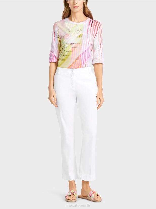 pantaloni sportivi „regândiți împreună”. Marc Cain alb îmbrăcăminte 4826HH623