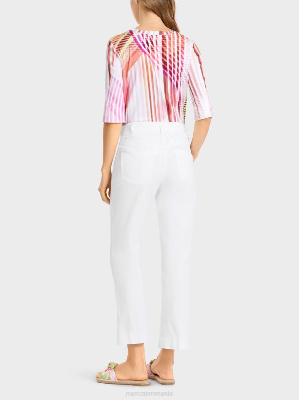 pantaloni sportivi „regândiți împreună”. Marc Cain alb îmbrăcăminte 4826HH623