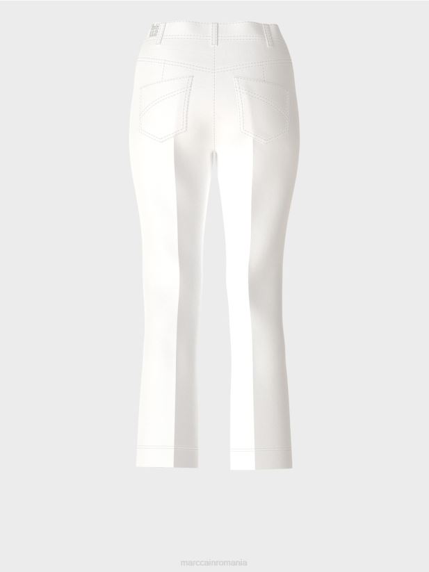 pantaloni sportivi „regândiți împreună”. Marc Cain alb îmbrăcăminte 4826HH623