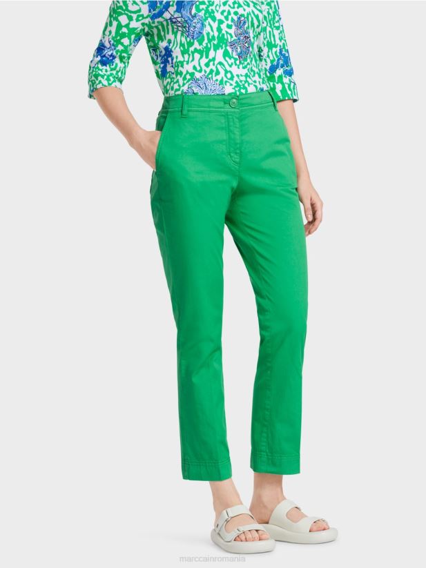 pantaloni sportivi „regândiți împreună”. Marc Cain frunză strălucitoare de busuioc îmbrăcăminte 4826HH601