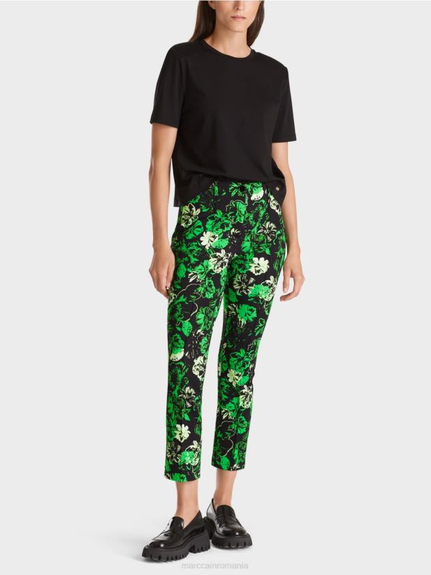 pantaloni stretch Sydney Marc Cain verde măr închis îmbrăcăminte 4826HH529