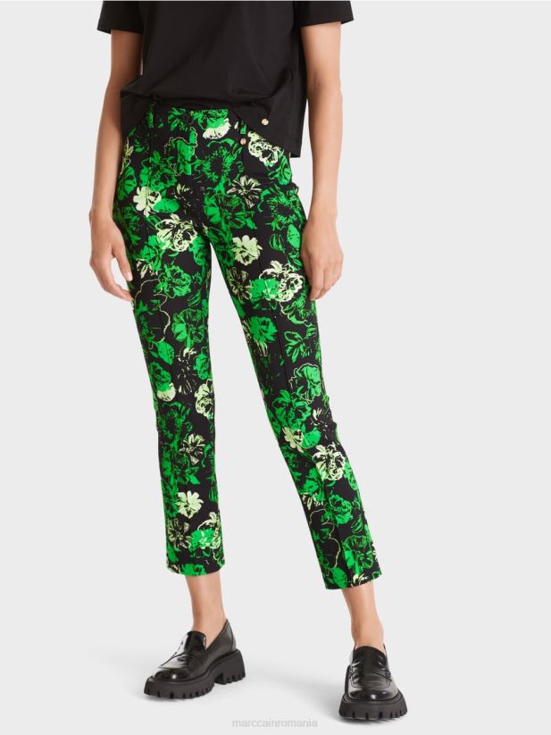 pantaloni stretch Sydney Marc Cain verde măr închis îmbrăcăminte 4826HH529