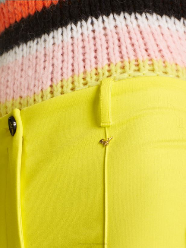 pantaloni stretch cu talie obișnuită Sydney Marc Cain lămâie moale îmbrăcăminte 4826HH587