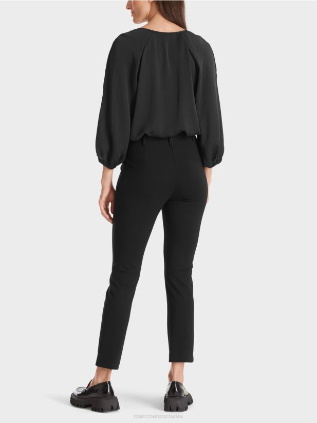 pantaloni stretch cu talie obișnuită Sydney Marc Cain negru îmbrăcăminte 4826HH591