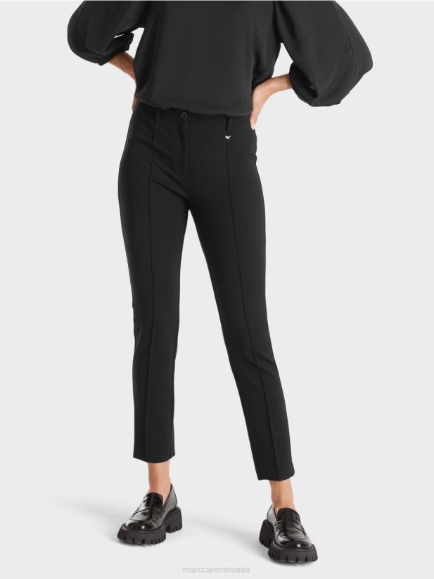 pantaloni stretch cu talie obișnuită Sydney Marc Cain negru îmbrăcăminte 4826HH591