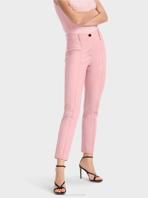 pantaloni stretch cu talie obișnuită Sydney Marc Cain roz pudra moale îmbrăcăminte 4826HH582