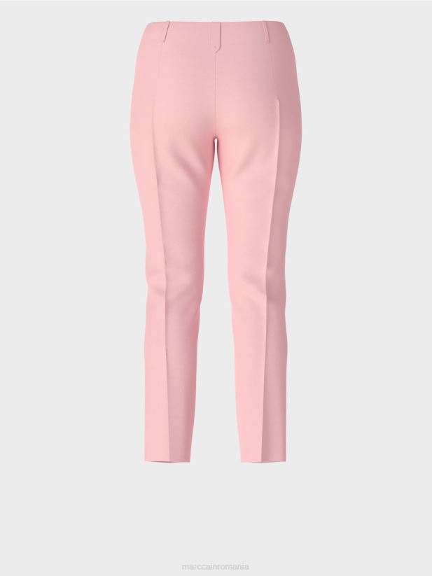 pantaloni stretch cu talie obișnuită Sydney Marc Cain roz pudra moale îmbrăcăminte 4826HH582