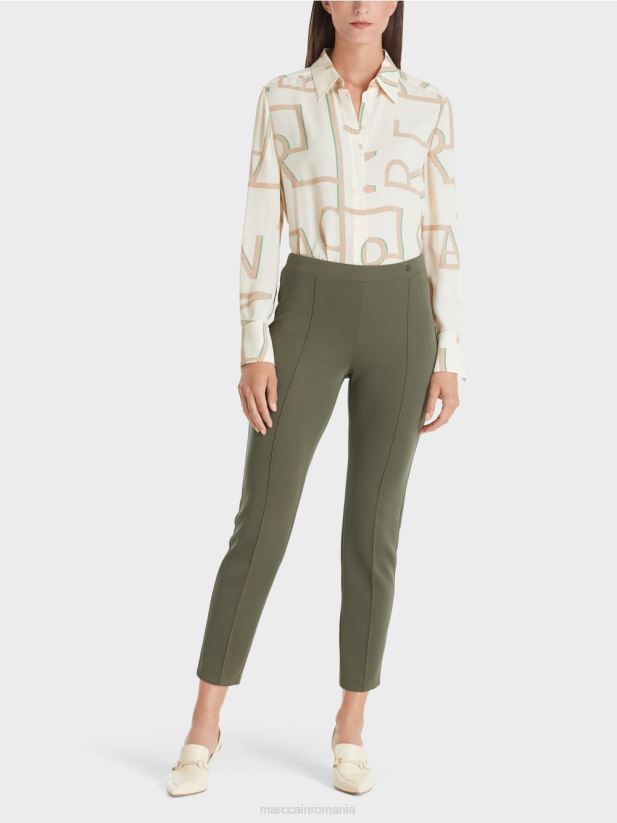 pantaloni stretch sofia Marc Cain junglă adâncă îmbrăcăminte 4826HH729