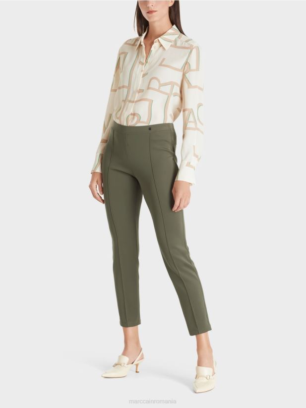 pantaloni stretch sofia Marc Cain junglă adâncă îmbrăcăminte 4826HH729