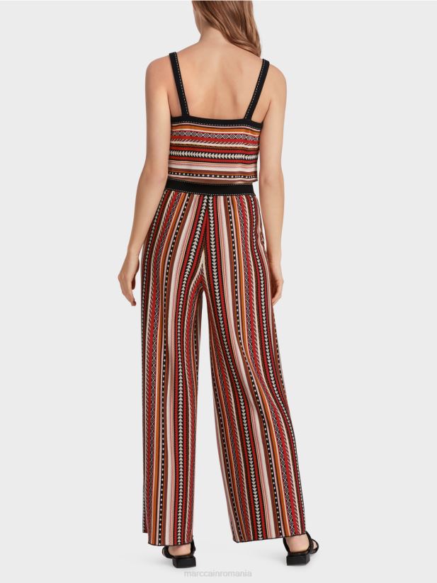 pantaloni \"tricotati in germania\" Marc Cain rosu intens îmbrăcăminte 4826HH605