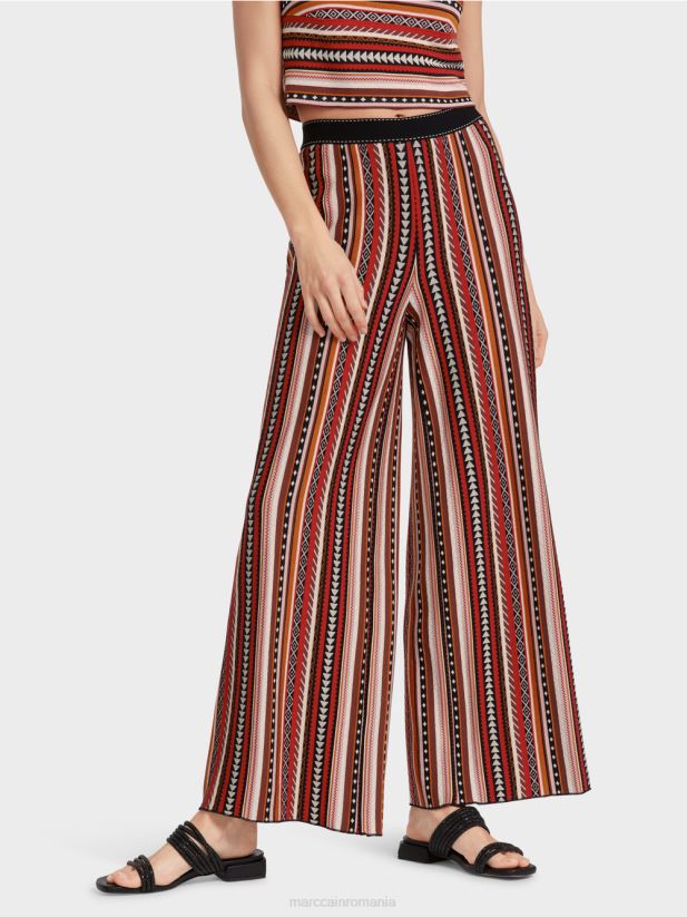 pantaloni \"tricotati in germania\" Marc Cain rosu intens îmbrăcăminte 4826HH605