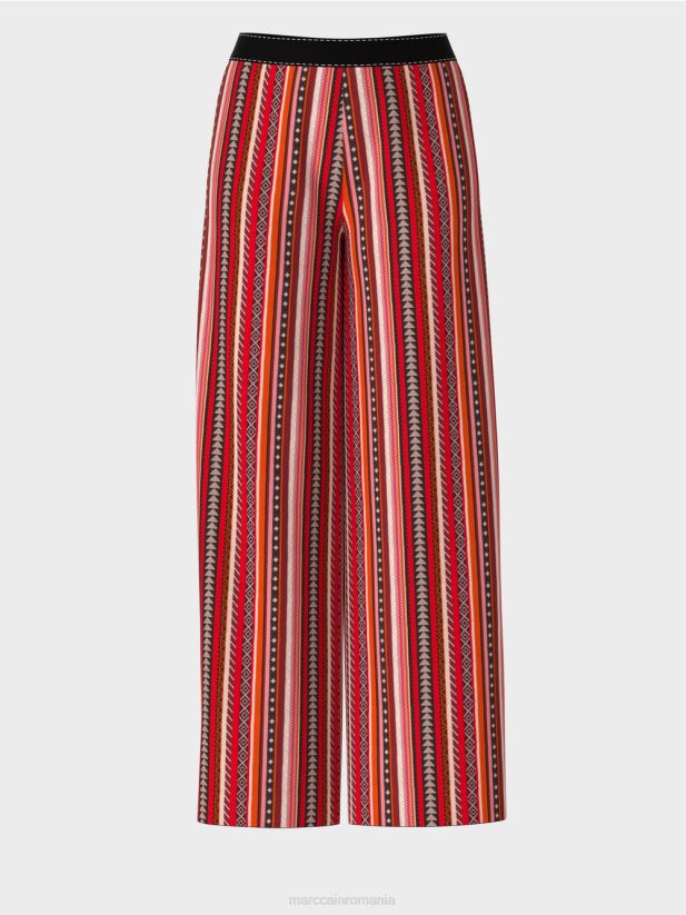pantaloni \"tricotati in germania\" Marc Cain rosu intens îmbrăcăminte 4826HH605