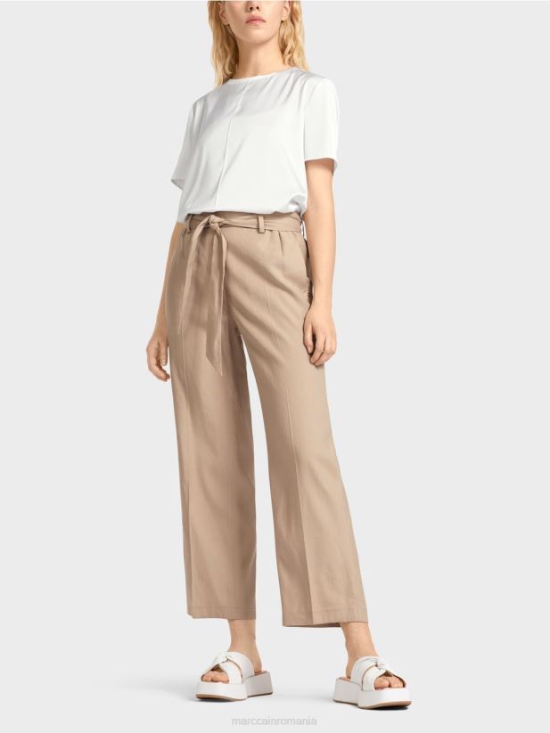 pantaloni wardha paperbag Marc Cain nisip adânc îmbrăcăminte 4826HH647