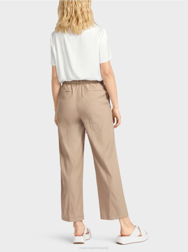 pantaloni wardha paperbag Marc Cain nisip adânc îmbrăcăminte 4826HH647