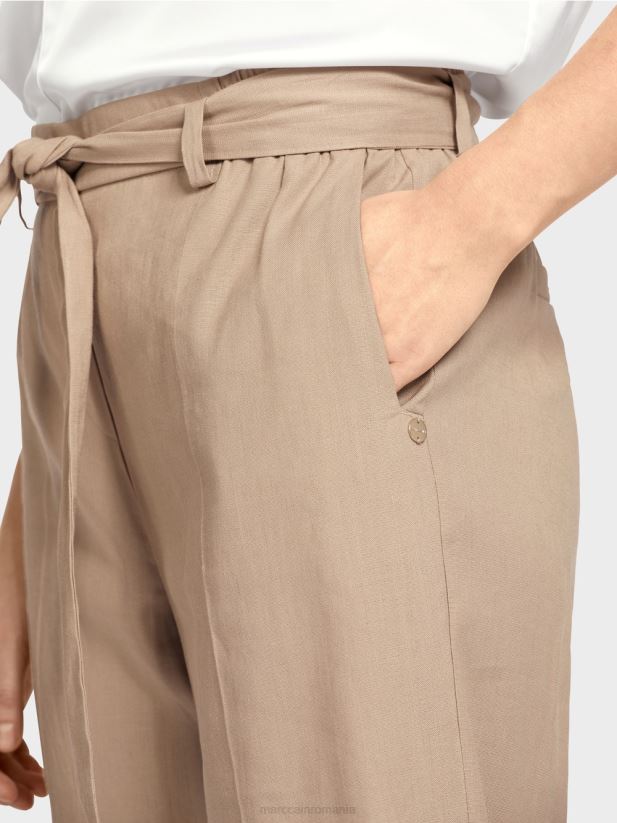 pantaloni wardha paperbag Marc Cain nisip adânc îmbrăcăminte 4826HH647