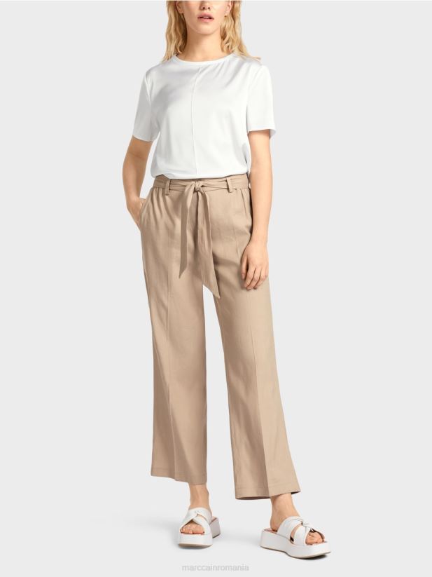 pantaloni wardha paperbag Marc Cain nisip adânc îmbrăcăminte 4826HH647
