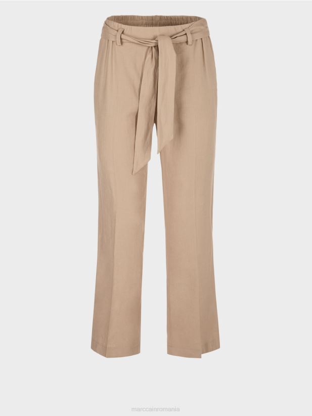 pantaloni wardha paperbag Marc Cain nisip adânc îmbrăcăminte 4826HH647