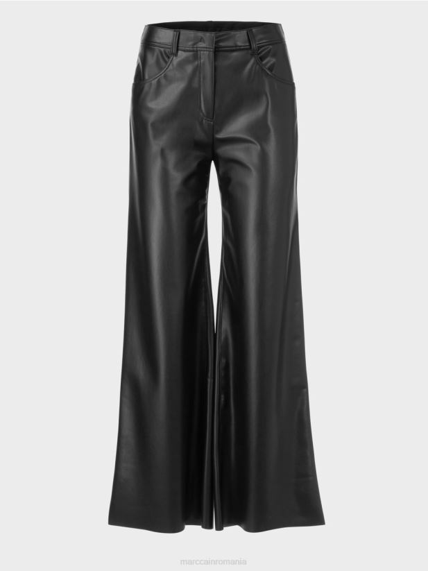 pantaloni warri într-o potrivire feminină Marc Cain negru îmbrăcăminte 4826HH528