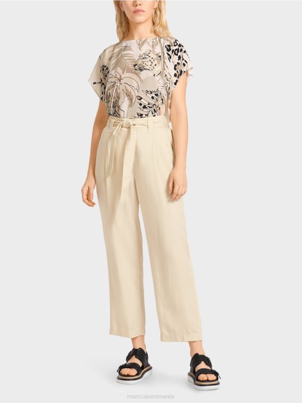 pantaloni welleri „regândiți împreună”. Marc Cain cremă îmbrăcăminte 4826HH657
