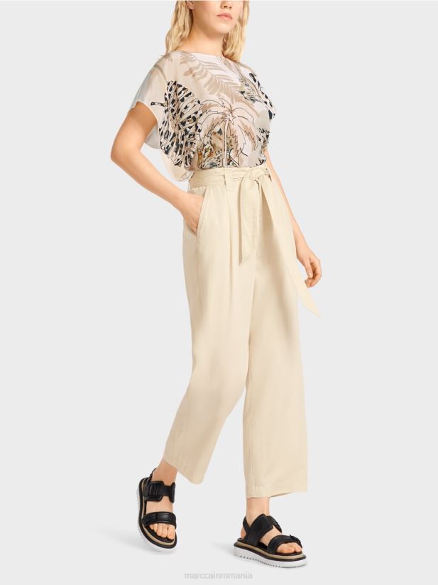 pantaloni welleri „regândiți împreună”. Marc Cain cremă îmbrăcăminte 4826HH657