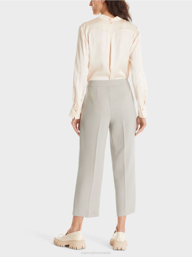 pantaloni wellington cu picioare largi Marc Cain piatra calda îmbrăcăminte 4826HH579