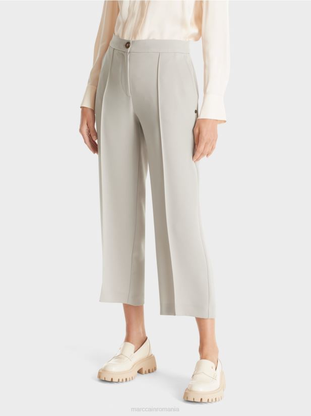 pantaloni wellington cu picioare largi Marc Cain piatra calda îmbrăcăminte 4826HH579