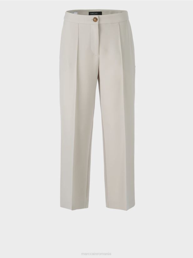 pantaloni wellington cu picioare largi Marc Cain piatra calda îmbrăcăminte 4826HH579