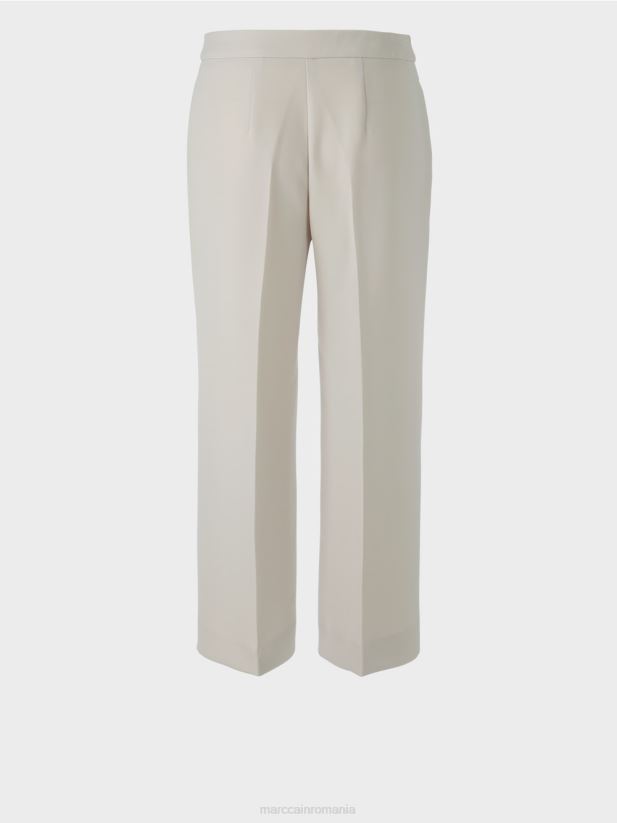 pantaloni wellington cu picioare largi Marc Cain piatra calda îmbrăcăminte 4826HH579