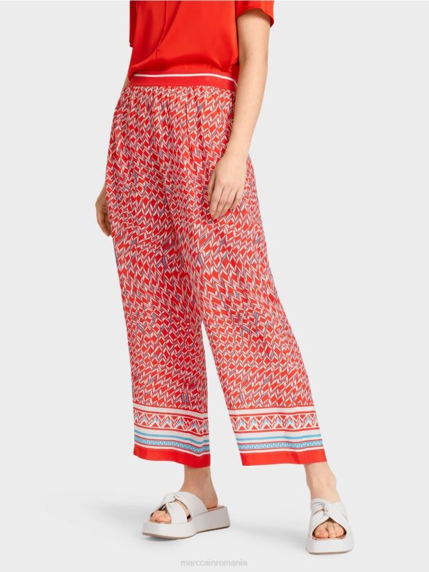 pantaloni witten în design anilor șaptezeci Marc Cain Rosu ca focul îmbrăcăminte 4826HH672