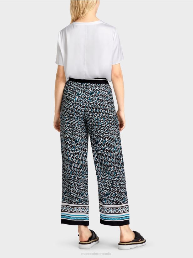 pantaloni witten în design anilor șaptezeci Marc Cain negru îmbrăcăminte 4826HH674