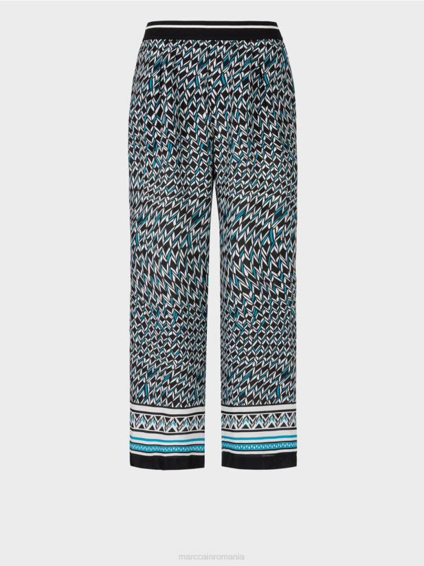 pantaloni witten în design anilor șaptezeci Marc Cain negru îmbrăcăminte 4826HH674