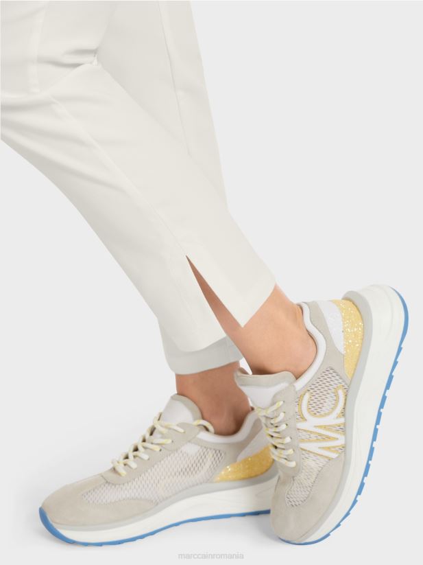 „regândiți împreună” pantaloni largi Marc Cain aproape alb îmbrăcăminte 4826HH717