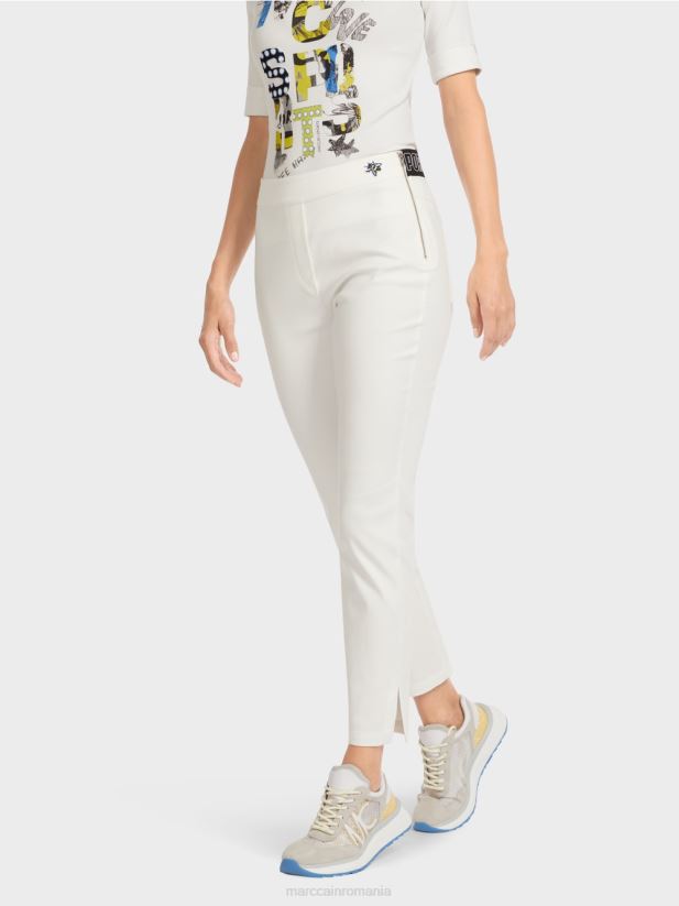 „regândiți împreună” pantaloni largi Marc Cain aproape alb îmbrăcăminte 4826HH717