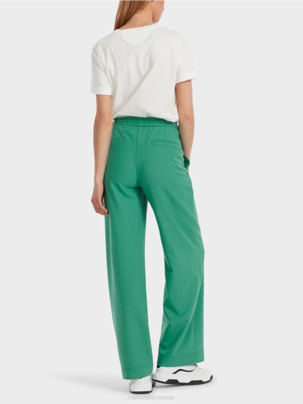 welby pantaloni largi cu șnur în talie Marc Cain smalț îmbrăcăminte 4826HH525