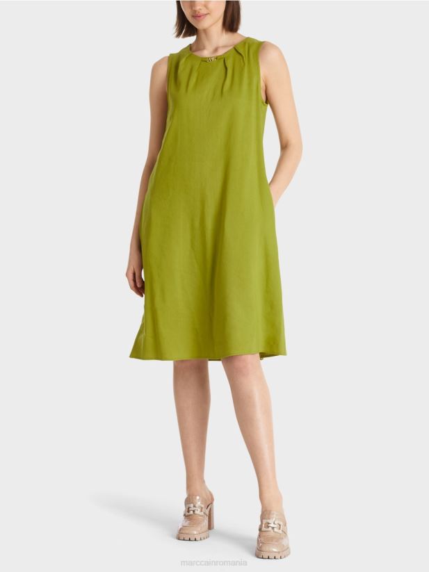 rochie amestec de in Marc Cain verde oliv intens îmbrăcăminte 4826HH93